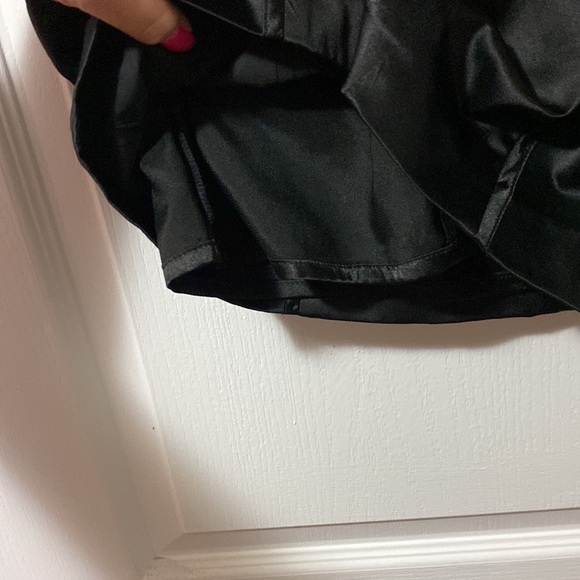 Urban Behavior Black satin low cut dress - Picture 6 of 9